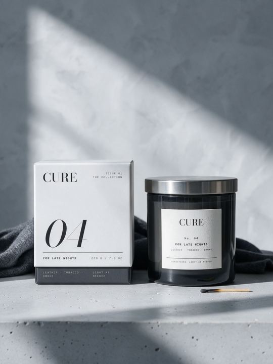No. 04, For Late Nights. Issue 01 of the collection, boxed and ready.